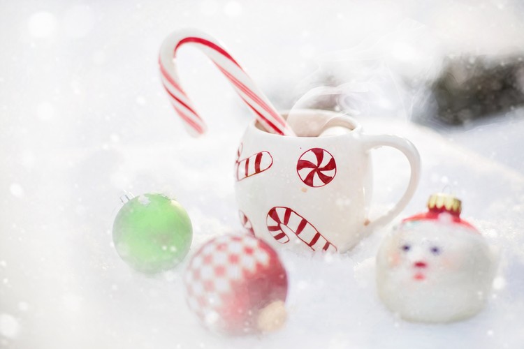热巧克力，雪，圣诞，热，饮料，Winter