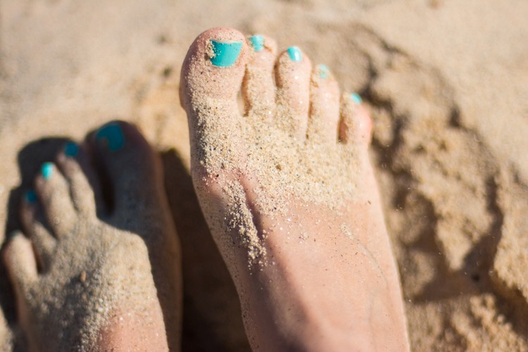 脚，沙，海滩