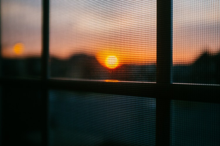 日落，黄昏，屏幕