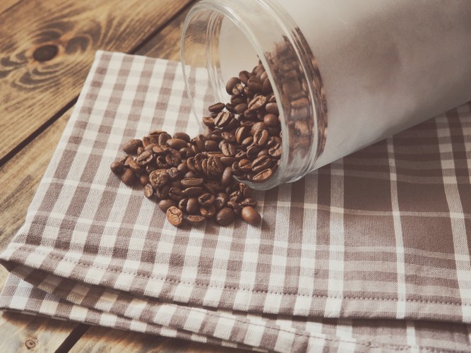 咖啡豆，台布