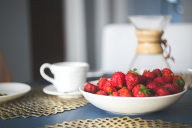 草莓，早餐，水果，食物，Strawberry，Berry
