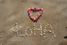 阿罗哈，砂，夏威夷的海滩，热带，vacation，夏天